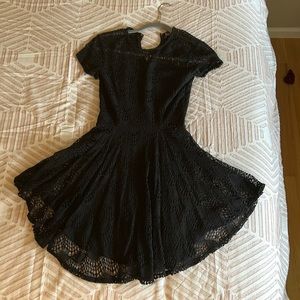 Kendall and Kylie black lace dress